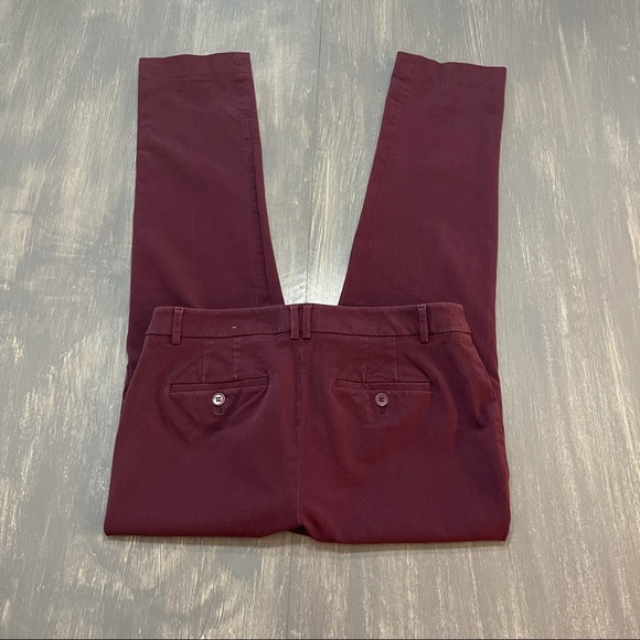 Talbots Pants - Talbots Burgundy High Waist Straight Pants 6